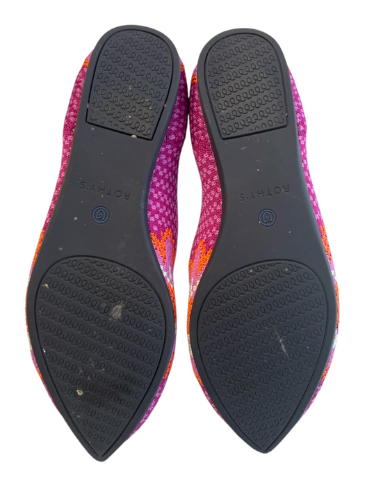 Rothy's Shoe Size 9 Pink & Multi Manmade Material Pointed Toe Floral Print Shoes Pink & Multi / 9