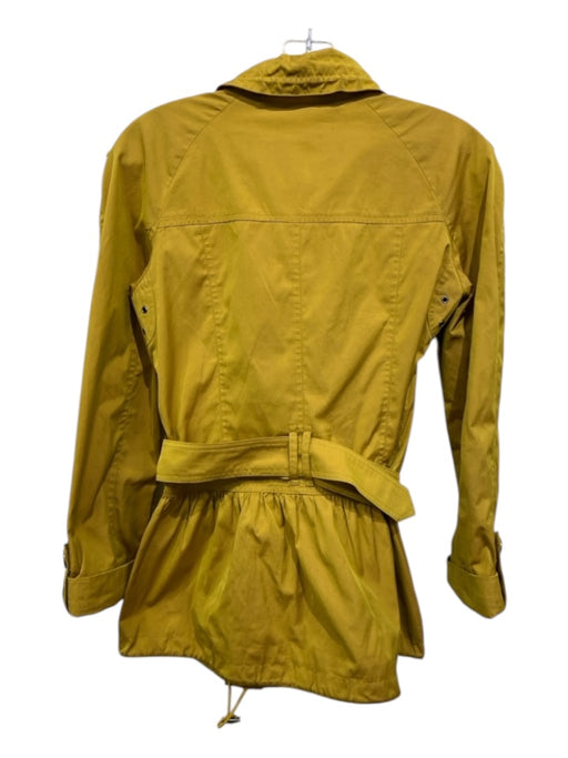 Burberry London Size 4 Mustard Yellow Polyester Long Sleeve Zip Front Jacket Mustard Yellow / 4