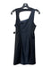 Helmut Lang Size 4 Black & Navy Cotton Blend Sleeveless Dark Wash Paneled Dress Black & Navy / 4