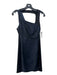 Helmut Lang Size 4 Black & Navy Cotton Blend Sleeveless Dark Wash Paneled Dress Black & Navy / 4