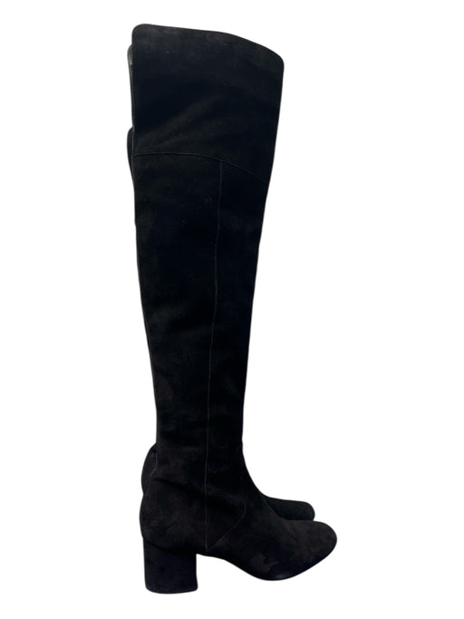 Sam Edelman Shoe Size 7.5 Black Leather Suede Knee High Side Zip Boots Black / 7.5