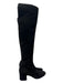Sam Edelman Shoe Size 7.5 Black Leather Suede Knee High Side Zip Boots Black / 7.5