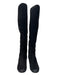 Sam Edelman Shoe Size 7.5 Black Leather Suede Knee High Side Zip Boots Black / 7.5