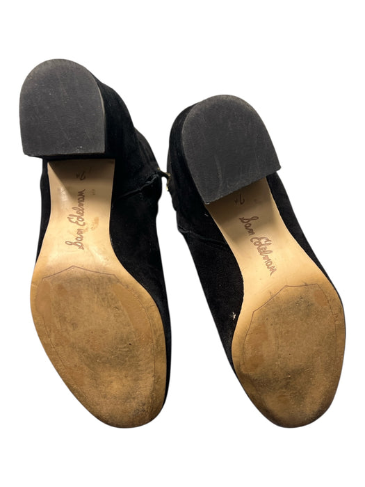 Sam Edelman Shoe Size 7.5 Black Leather Suede Knee High Side Zip Boots Black / 7.5