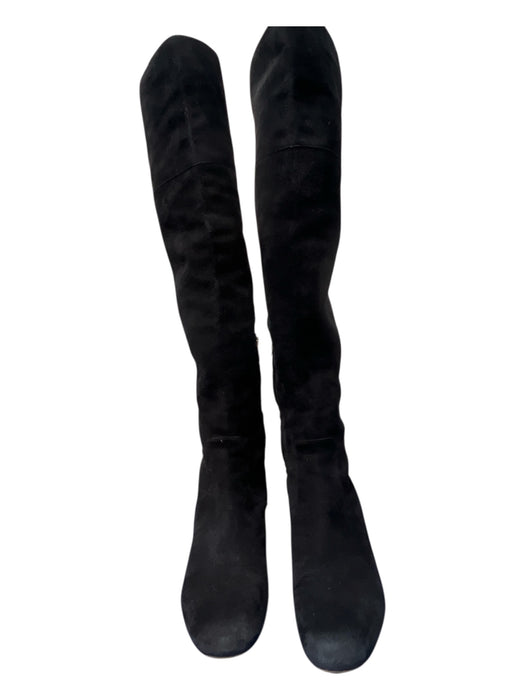 Sam Edelman Shoe Size 7.5 Black Leather Suede Knee High Side Zip Boots Black / 7.5