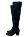 Sam Edelman Shoe Size 7.5 Black Leather Suede Knee High Side Zip Boots Black / 7.5