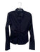 Theory Size M Black Cotton Blend Collared Long Sleeve Button Up Seam Detail Top Black / M