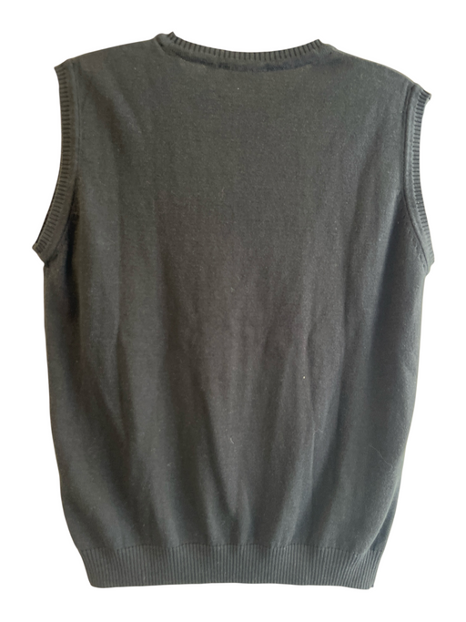 Julia Amory Size M Black Cotton & Viscose Knit Solid Sleeveless Round Neck Top Black / M