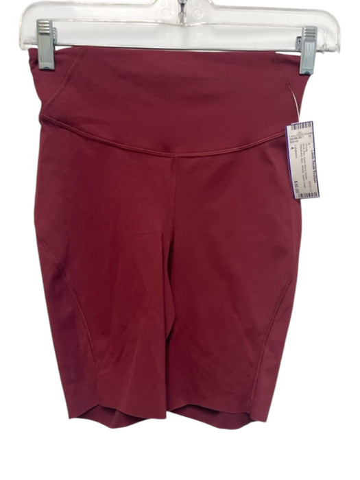Lululemon Size 4 Brick Red Nylon Blend Elastic Waistband Bike Athletic Shorts Brick Red / 4