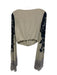 Free People Size XS Taupe Beige & Blue Rayon Long Flare Sleeve Short Set Taupe Beige & Blue / XS