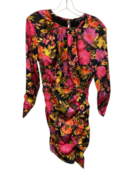 For Love & Lemons Size S Black, Orange & Pink Polyester Floral Dress Black, Orange & Pink / S