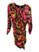 For Love & Lemons Size S Black, Orange & Pink Polyester Floral Dress Black, Orange & Pink / S