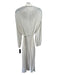 Darling, Size S Ivory White Polyester Pleated Button Sash Long Sleeve Dress Ivory White / S