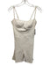 Alo Size S White Nylon Blend Spaghetti Strap Mesh Panel Athletic Romper White / S