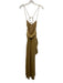 Free People Size S Gold Polyester Blend Metallic Shimmer Strappy Back Jumpsuit Gold / S
