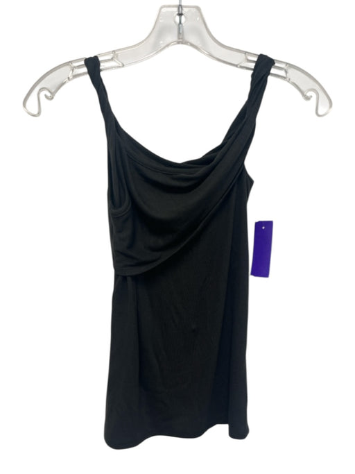 Joah Brown Size S Charcoal Black Rayon Blend Ribbed Knit Sleeveless Tank Top Charcoal Black / S