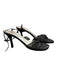 Stuart Weitzman Shoe Size 8.5 Black Suede open toe Tulle Rhinestone Design Shoes Black / 8.5