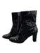 Aquatalia Shoe Size 9 Black Patent Leather Almond Toe Mid Calf Side Zip Boots Black / 9