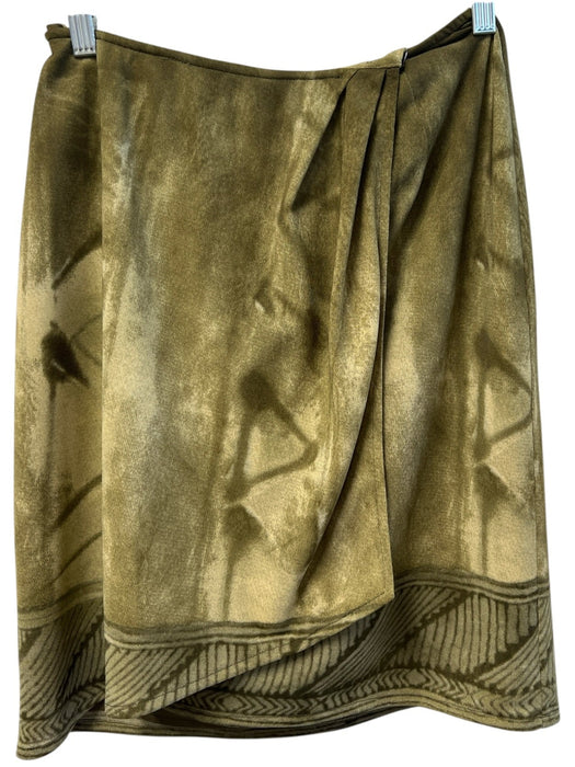 studio Jax Size 4 Green Polyester Fabric Buttons Mesh Skirt Green / 4