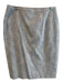 Red Valentino Size 6 Cream & Blue Cotton Blend Button Pocket Detail Pencil Skirt Cream & Blue / 6