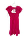 Jason Wu Size L Hot pink Cotton Blend Eyelet Scrunched Open Back Midi Dress Hot pink / L