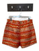 Emily McCarthy Size L Orange & Gold Polyester Blend jaquard Chevron Shorts Orange & Gold / L