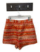 Emily McCarthy Size L Orange & Gold Polyester Blend jaquard Chevron Shorts Orange & Gold / L