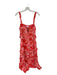 Petal + Pup Size L Pink & Red Rayon Floral Tiered Maxi Dress Pink & Red / L