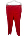 Theory Size 6 Red Linen & Viscose Slim Leg Crop Double Breast Pockets Pant Set Red / 6
