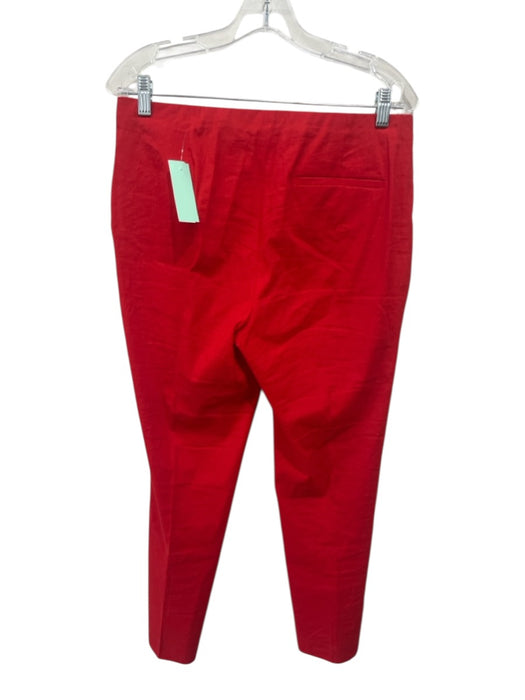 Theory Size 6 Red Linen & Viscose Slim Leg Crop Double Breast Pockets Pant Set Red / 6