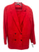 Theory Size 6 Red Linen & Viscose Slim Leg Crop Double Breast Pockets Pant Set Red / 6