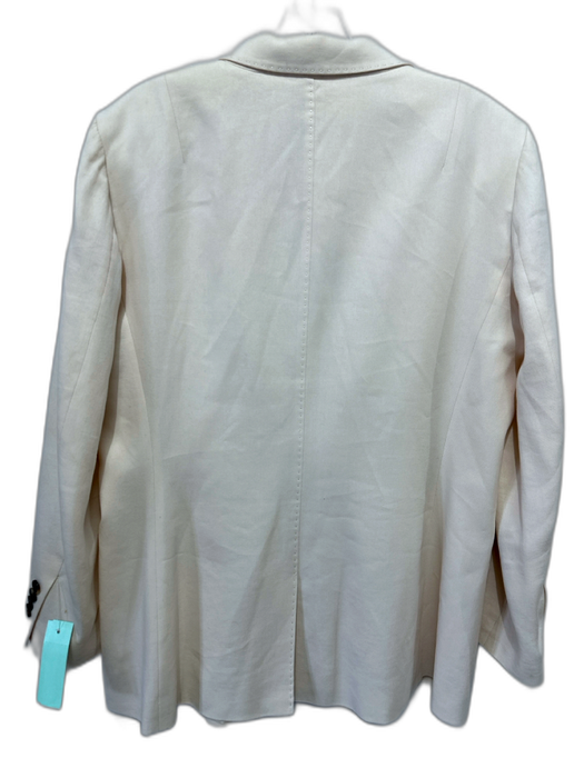 Lafayette 148 Size 8 Cream White Hemp & Cotton Blazer Mid Rise Suit Pants Set Cream White / 8