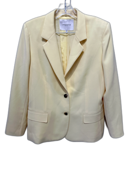 Lafayette 148 Size 8 Butter Yellow Acetate & Polyester Blazer Mid Rise Pants Set Butter Yellow / 8