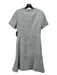 Rickie Freeman for Teri Jon Size 4 Blue & Cream Nylon Blend Tweed Back Zip Dress Blue & Cream / 4