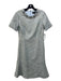 Rickie Freeman for Teri Jon Size 4 Blue & Cream Nylon Blend Tweed Back Zip Dress Blue & Cream / 4