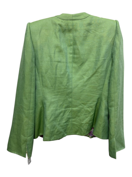 Armani Collezioni Size 4 Light Green Cotton Blend Blazer 1 Button Jacket Light Green / 4