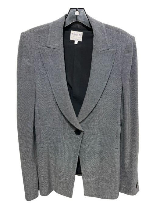 Armani Collezioni Size 6 Gray & Black Missing Material Tag Blazer Darted Jacket Gray & Black / 6