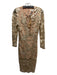 Sisters of Nature Size M Gold & Champagne Poly Blend Sequin Tassels Midi Dress Gold & Champagne / M