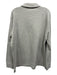 Polo Size L Grey Cotton Solid Quarter Zip Men's Sweater L