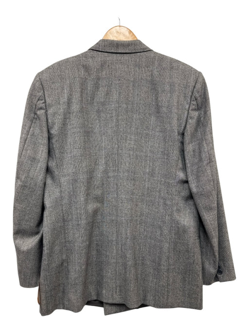 Armani Gray Wool Plaid Double Breasted Men's Suit Gray / 41