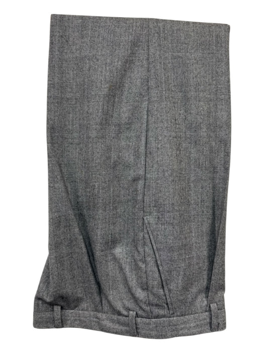 Armani Gray Wool Plaid Double Breasted Men's Suit Gray / 41