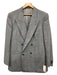 Armani Gray Wool Plaid Double Breasted Men's Suit Gray / 41