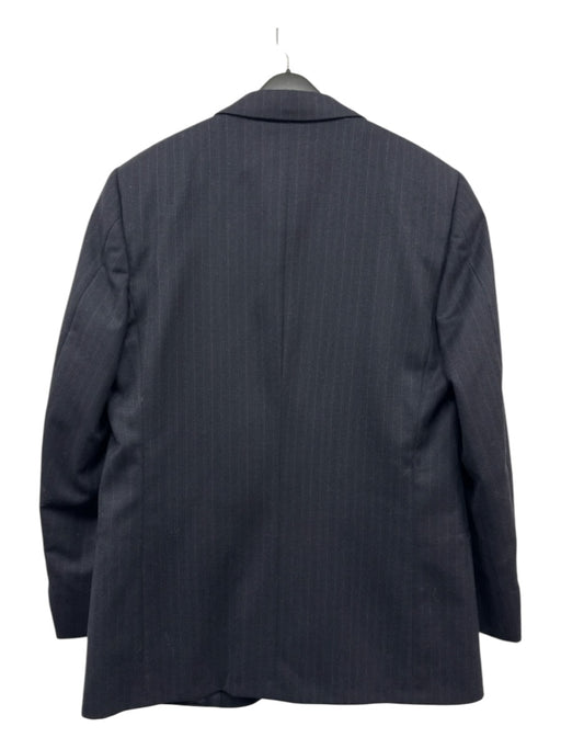 Armani Navy Wool Striped 2 Button Men's Suit Navy / Est 42
