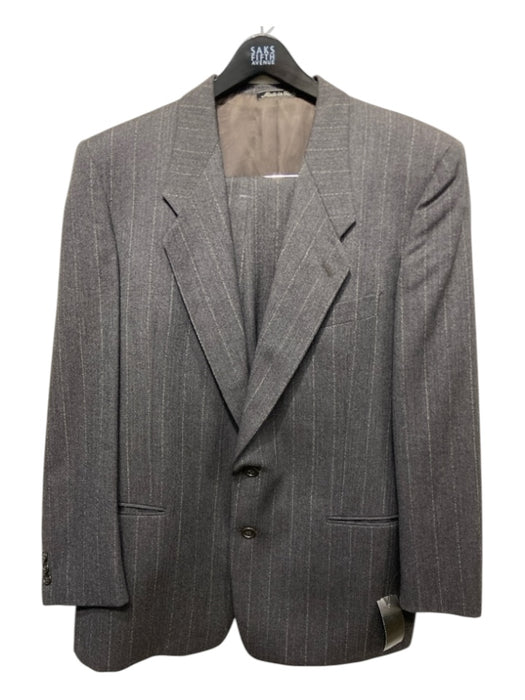 Armani Vintage Brown Wool Blend Striped Men's Suit 41