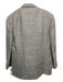 Armani Vintage Light Gray Linen Blend Plaid One Button Men's Suit Est 42