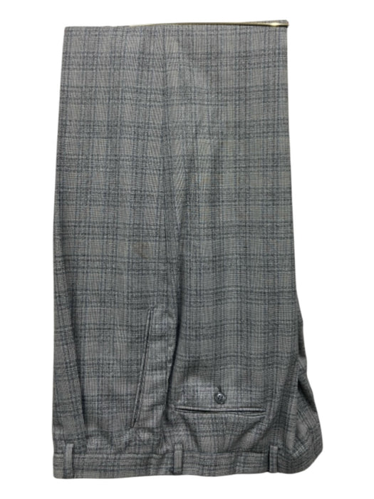 Giorgio Armani Grey & Blue Wool Plaid 2 Button Men's Suit 42R