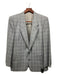 Giorgio Armani Grey & Blue Wool Plaid 2 Button Men's Suit 42R