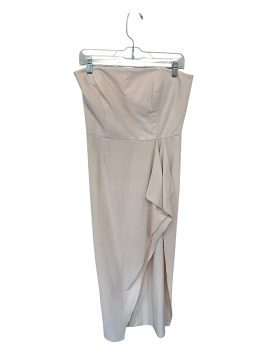 Halston Size 8 Blush Polyester Blend Strapless Underwire Slit Gown Blush / 8