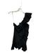 Zara Size S Black Polyester One Shoulder Pleated Dress Black / S