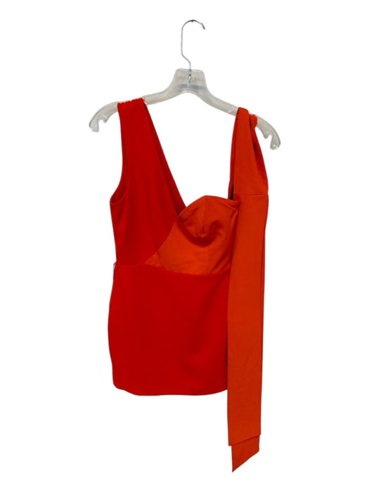 NBD Size XS Tomato Polyester One Shoulder Belted Dress Tomato / XS